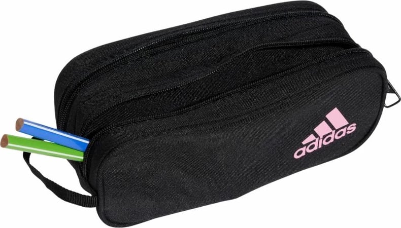 Pencil case adidas për fëmijë, e zezë dhe rozë