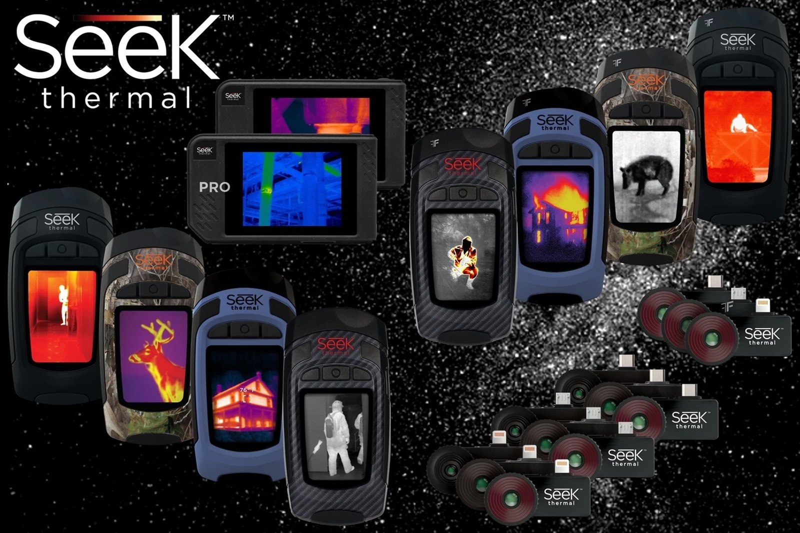 Kamera Termike për iOS Seek Thermal Compact LW-EAA, e Zezë