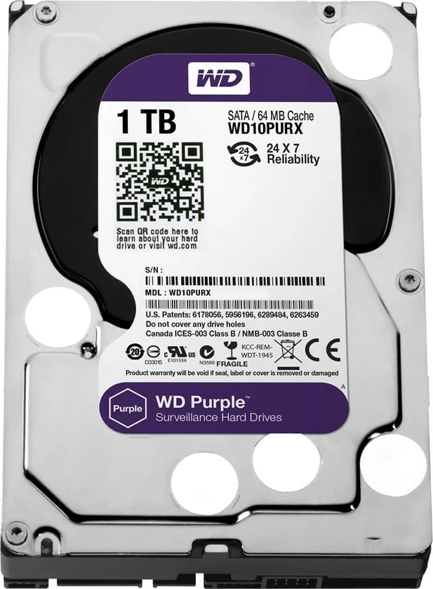 HDD WD Purple 3.5" 1000 GB Serial ATA III