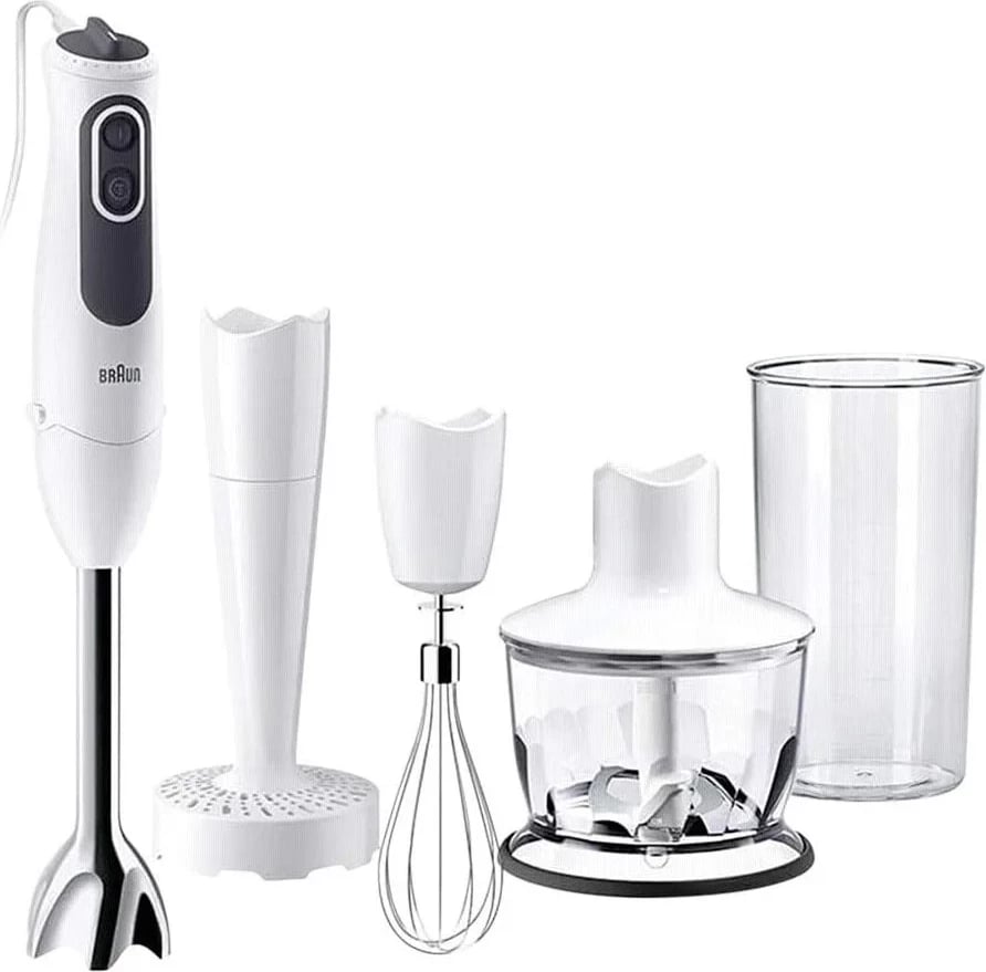 Blender dore Braun MultiQuick 3 MQ 3137WH Sauce+, bardhë-gri