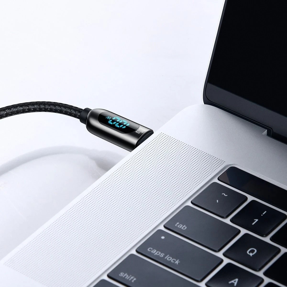 Kabllo ekrani USB-C në USB-C Baseus, 100 W, 2 m (e zezë)