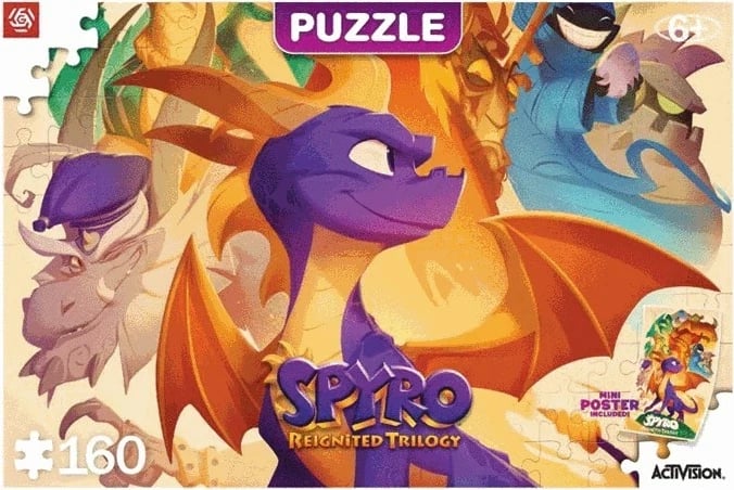 Puzzle për fëmijë Cenega Publishing Spyro Reignited Trilogy: Heroes, 160 pjesë, Multikolor