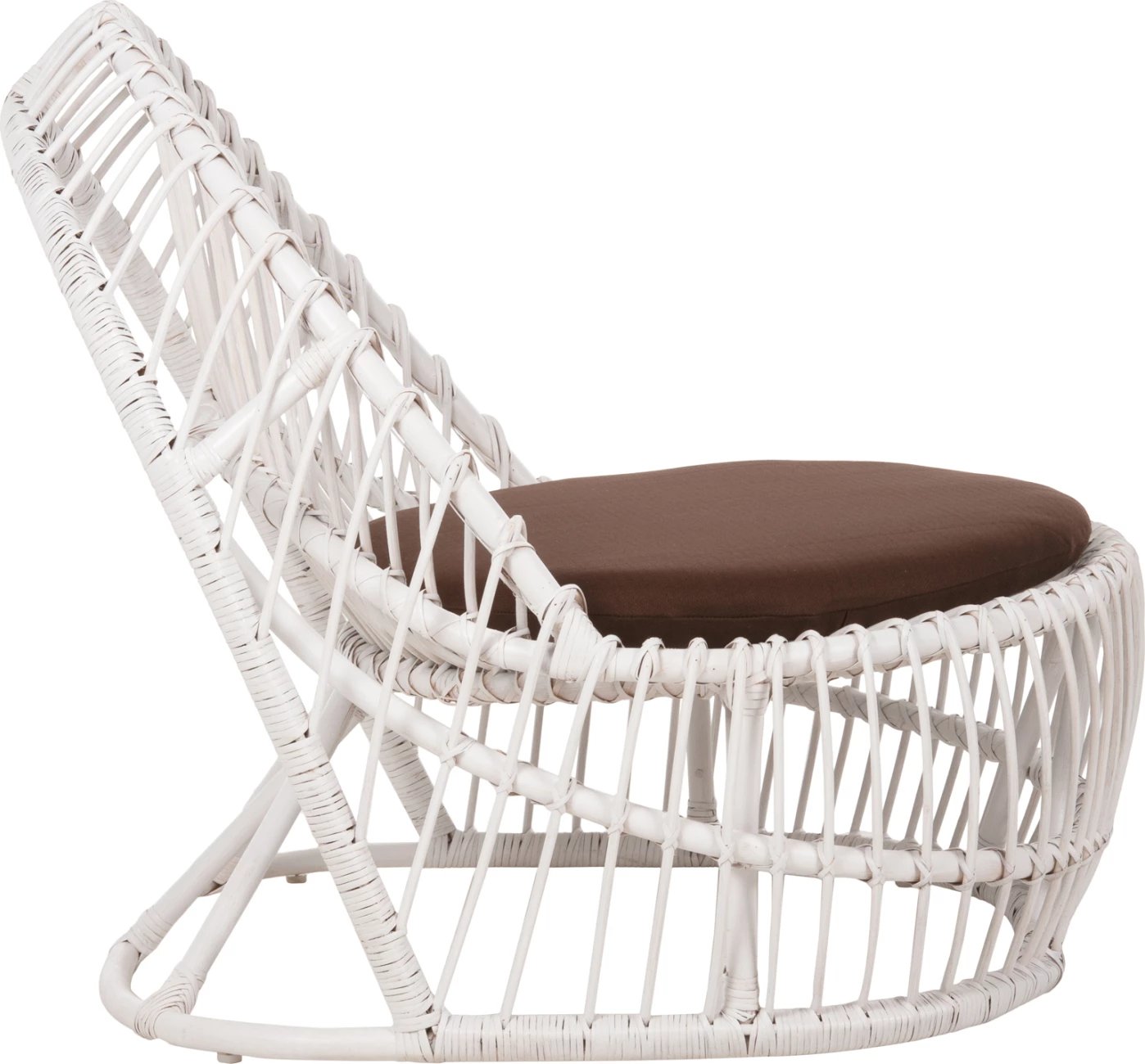 Karrige për krahë ENTROPY FH9840.02, rattan, ngjyrë bardhë-kafe, jastëk, 80x97x85H cm