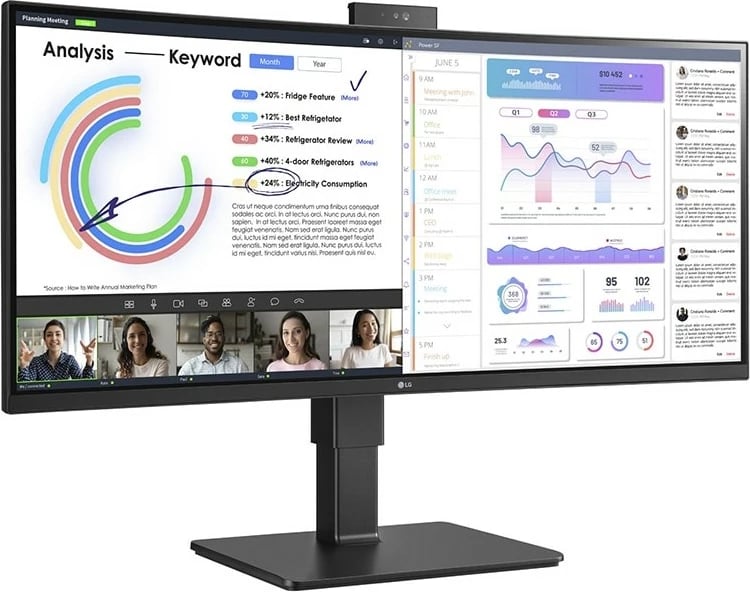 Monitor LG 34BQ77QC-B, 34", i zi 