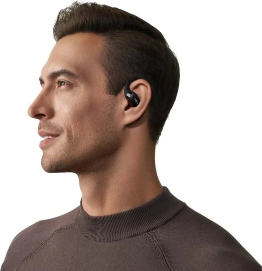 Kufje SHOKZ OpenFit, Wireless, për Thirrje/Muzikë/Sport/Përdorim të Përditshëm, Ngjyrë e Zezë