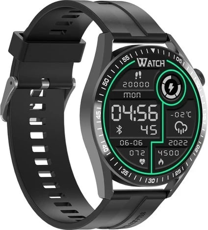 Smartwatch Tracer SM8V Onyx, 1.28", Bluetooth, IP65, e zezë