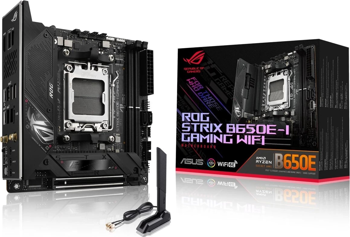 Pllakë amë ASUS ROG STRIX B650E-I GAMING WIFI, Socket AM5, mini ITX