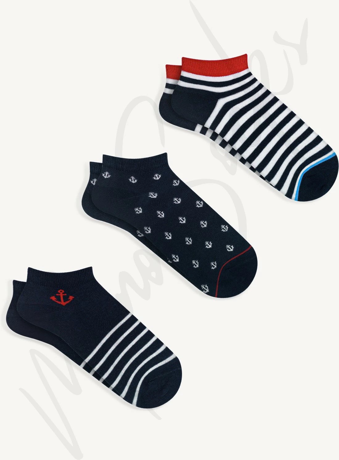 Çorape Mono Socks për femra, të kaltra, set 3 copë