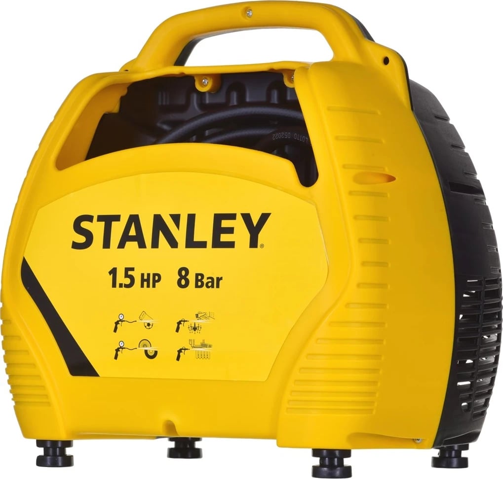 Kompresor pa vaj STANLEY AIR KIT OL 1,1KW 8 BAR, i verdhë