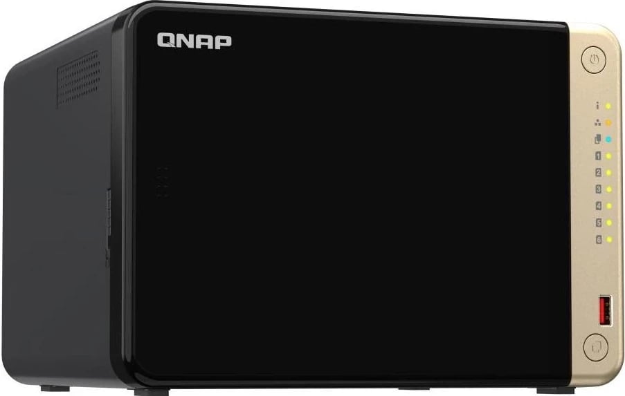 NAS Qnap TS-664-8G, 8GB RAM, bardhë-e zezë