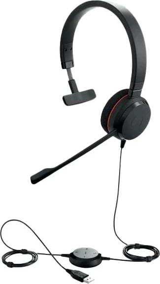 Headset Jabra EVOLVE 20 UC Mono, Wired, Office/Call center, 142 g, Black