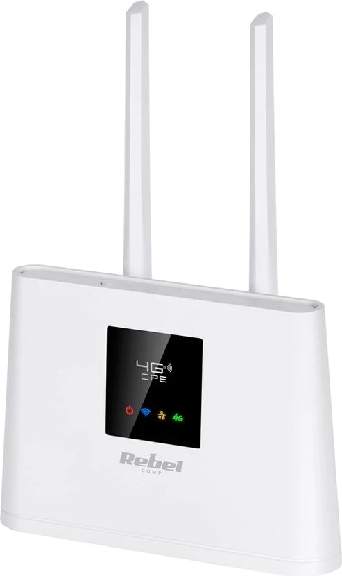 Router pa tel Rebel RB-0702, Single-band (2.4 GHz) 3G 4G, i bardhë