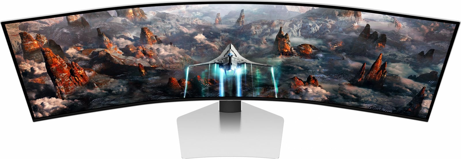 Monitor Samsung Odyssey G9 S49CG934SU Curved OLED Dual Quad HD,240Hz, silver 