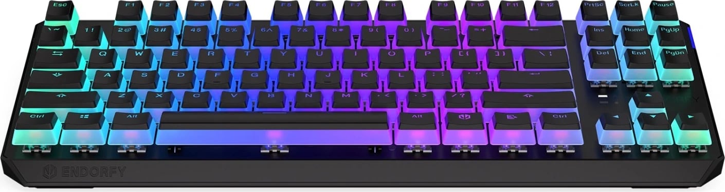 Tastierë Wireless ENDORFY Thock TKL me Ngjyra RGB dhe Pudding të Kuqe