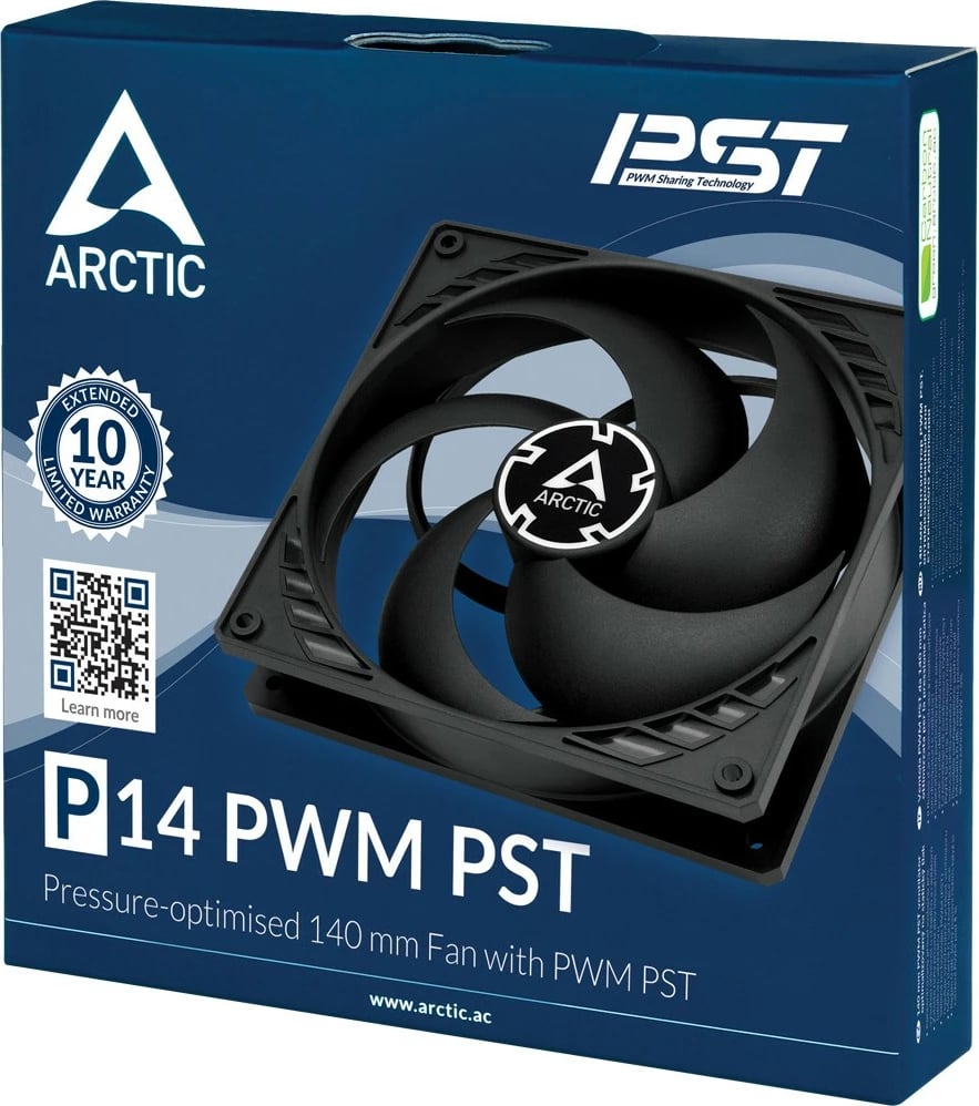 Ventilator ARCTIC P14 PWM PST, 140 mm, 1700 RPM, i zi