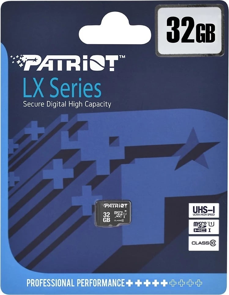 Kartë memorie microSDXC Patriot LX Series, 32GB