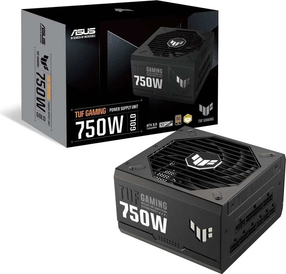 Furnizues i energjisë ASUS TUF Gaming 750W Gold, 20+4 pin ATX, i zi