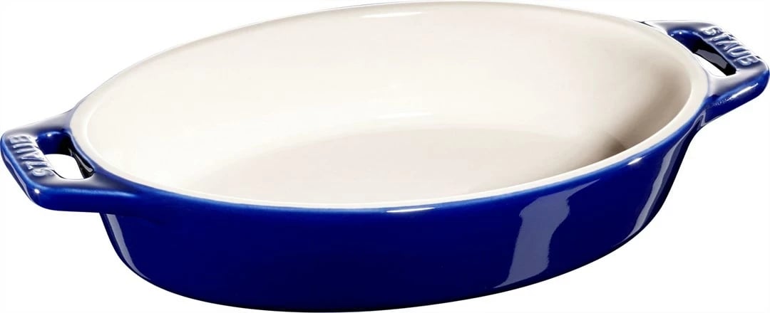 Pjatë ovale keramike STAUB, 400 ml, Blu