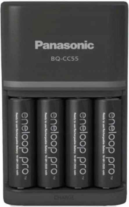 Mbushësi i baterive Panasonic, i zi