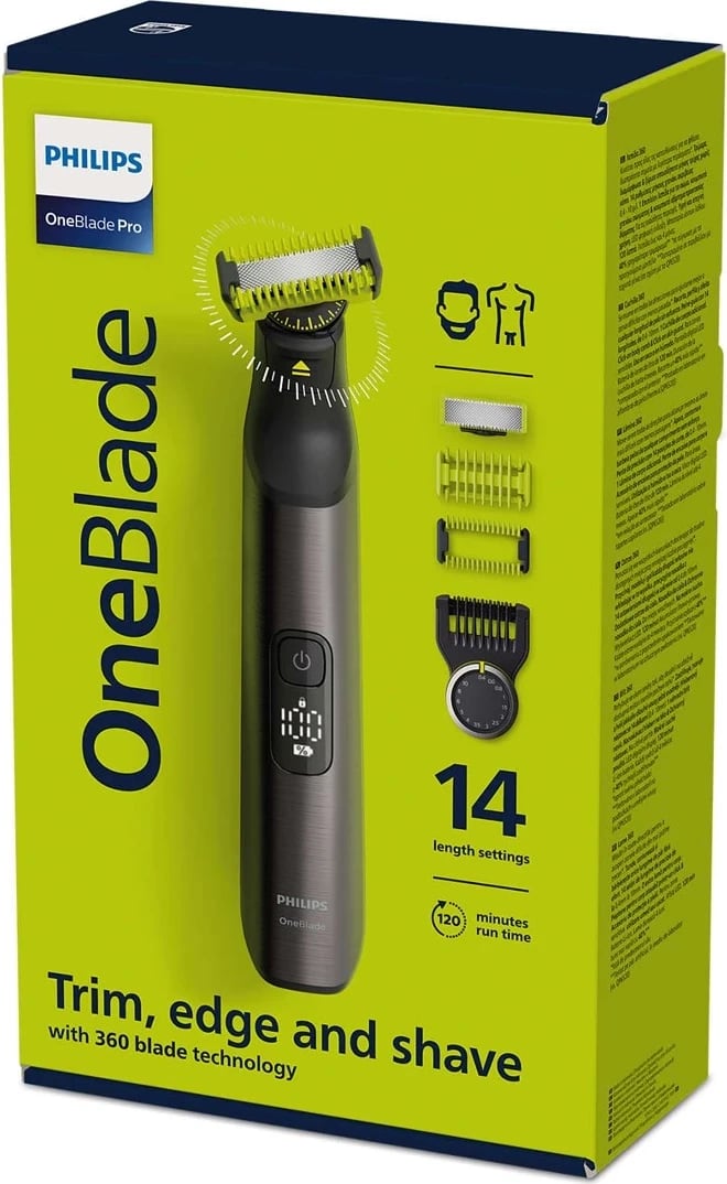 Makinë rroje Philips OneBlade Pro, Chrome