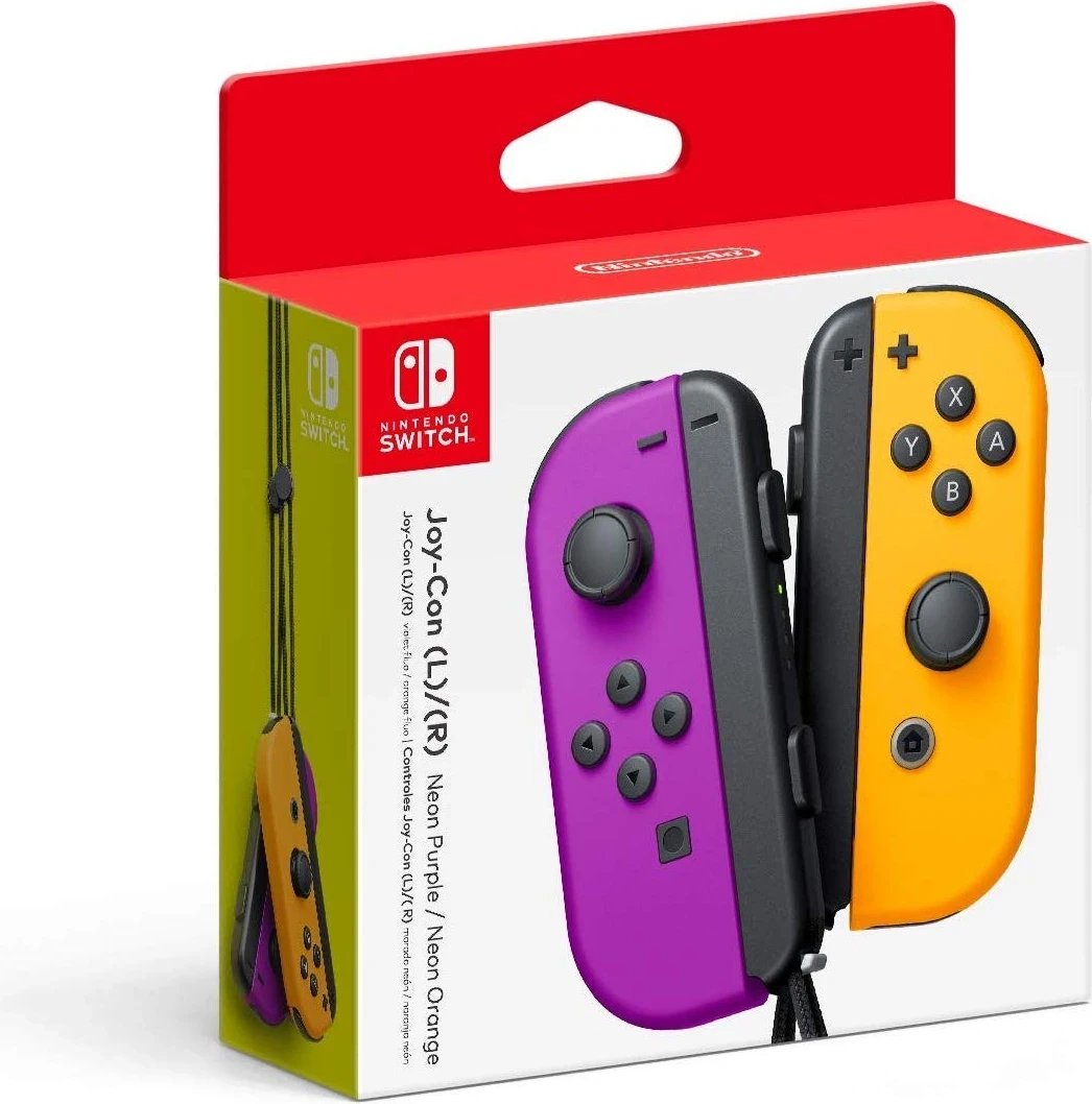 Kontrollerët Joy-Con për Nintendo Switch, ngjyrë vjollcë-portokalli