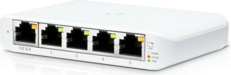 Switch Ubiquiti UniFi USW Flex Mini, Managed, L2, Gigabit Ethernet, PoE, Bardhë