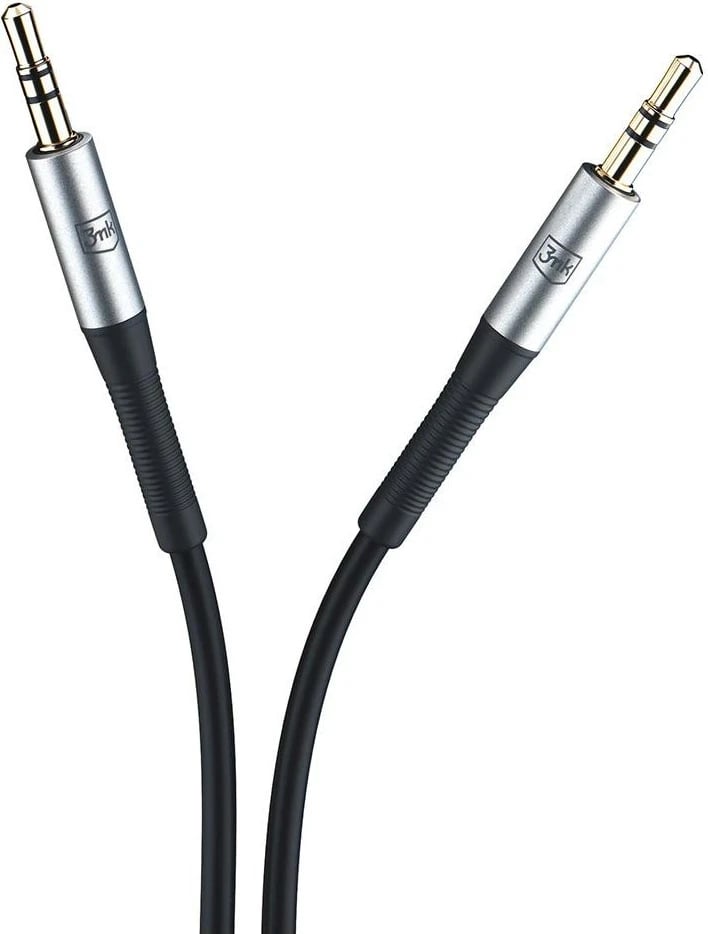 Kabllo audio 3mk, miniJack-miniJack (3,5mm), e zezë