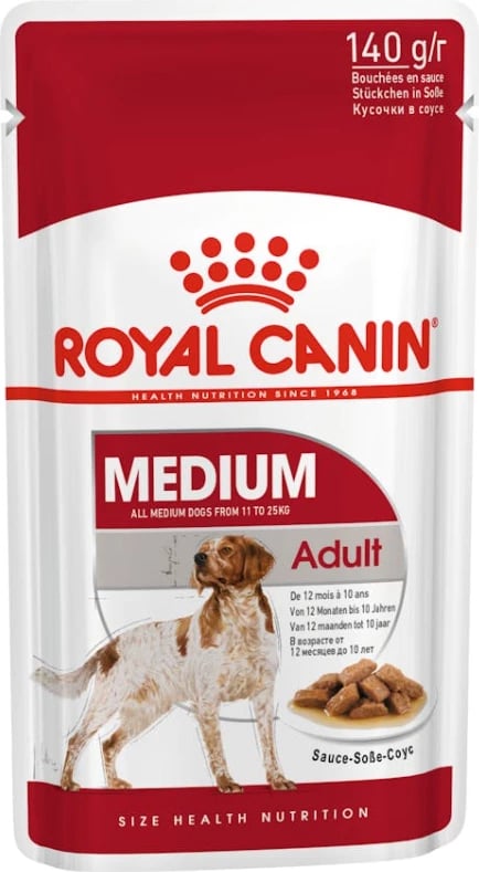 Ushqim i lëngshëm për qen Royal Canin Medium Adult 10 copë 140g