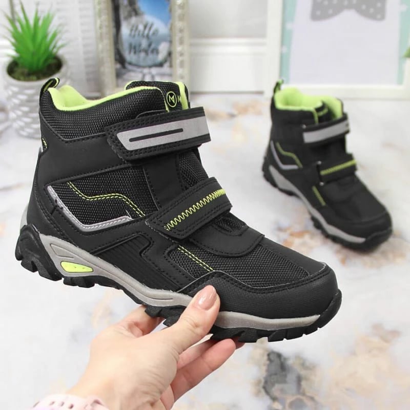 Çizme të izoluara me Velcro për fëmijë McKeylor, të zeza