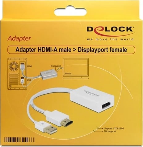 Adapteri Delock DisplayPort, i bardhë