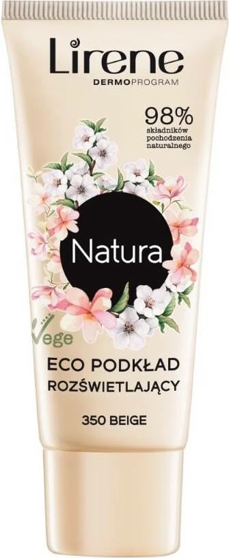 Pudër ndriçuese Lirene Natura Eco 350 bezhë, 30ml