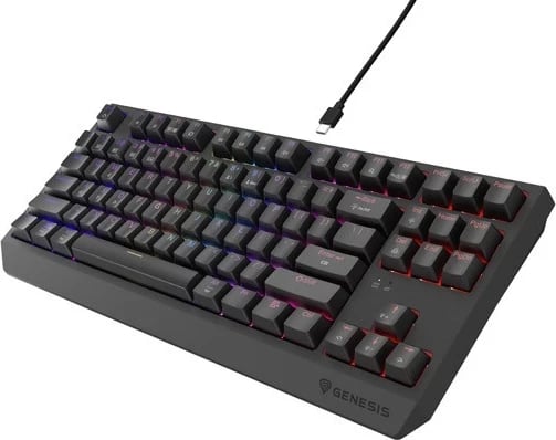 Tastaturë mekanike Genesis Thor 230 TKL, RGB, Outemu Panda, e zezë