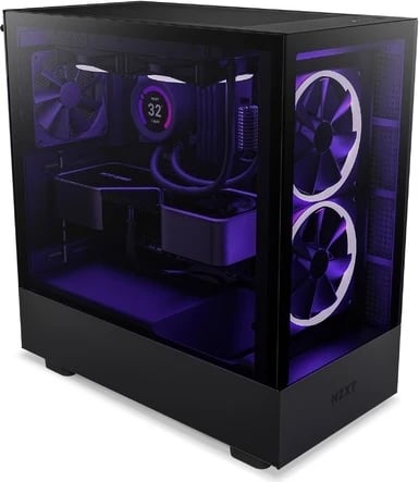 Kasë NZXT H5 Elite, midi Tower, 1 x USB 3.1, 1 x USB-C 3.1, audio, e zezë