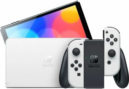 Konzolë Nintendo Switch OLED, e bardhë