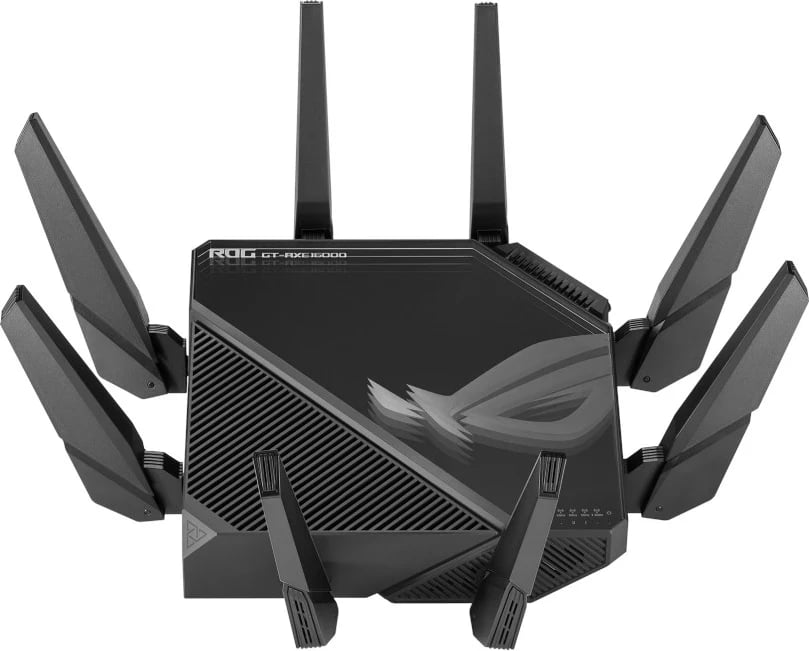 Router ASUS GT-AXE16000, 4 bërthama, 2.4 GHz, 5 GHz, 6 GHz, i zi