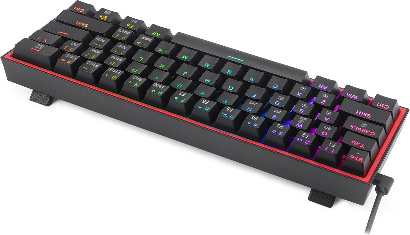 Keyboard Redragon K616 Fizz PRO, RGB, Wireless/Wired, Red Switch, Black