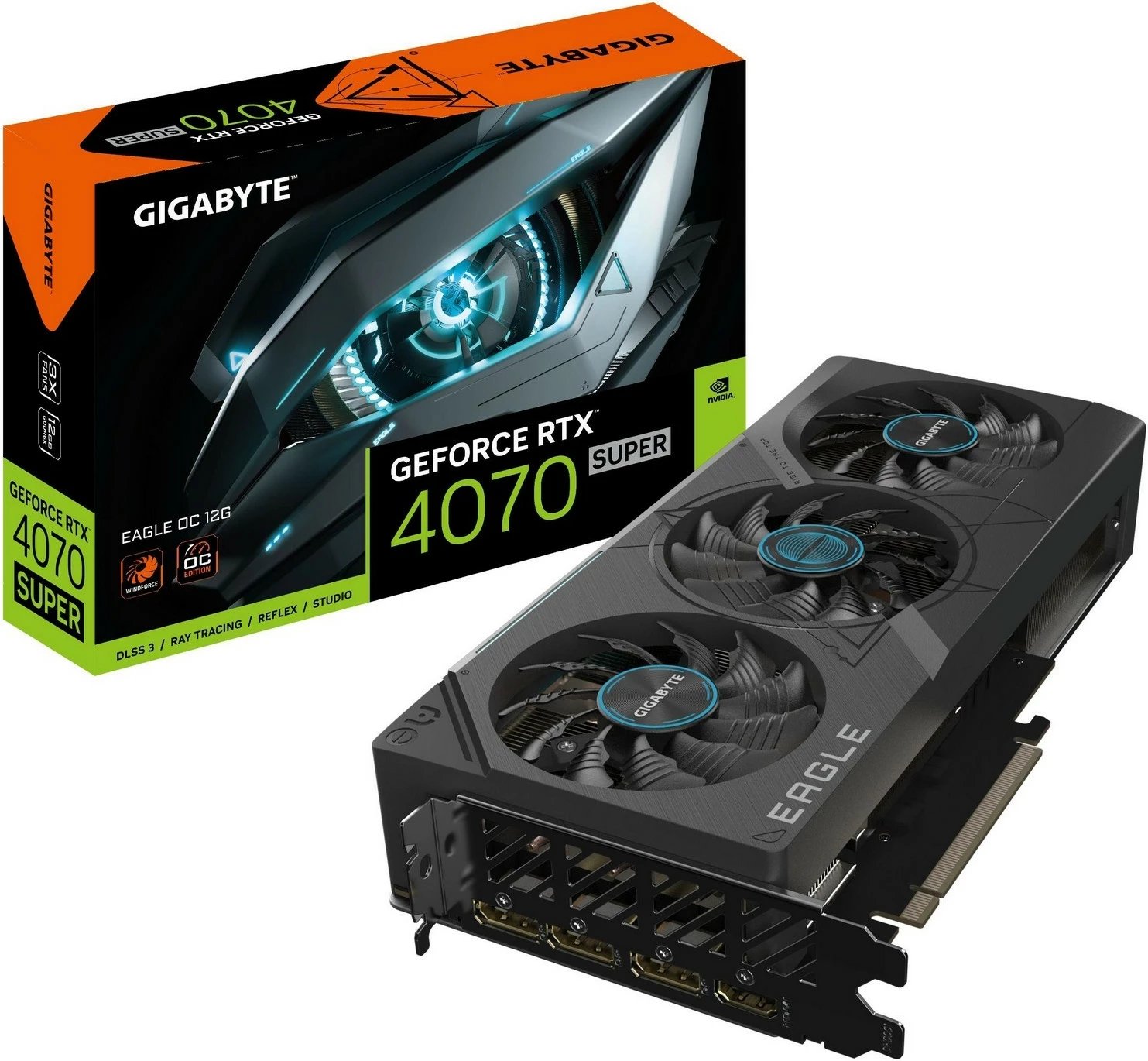 Kartë Grafike Gigabyte GeForce RTX 4070 SUPER EAGLE OC 12GB DLSS 3