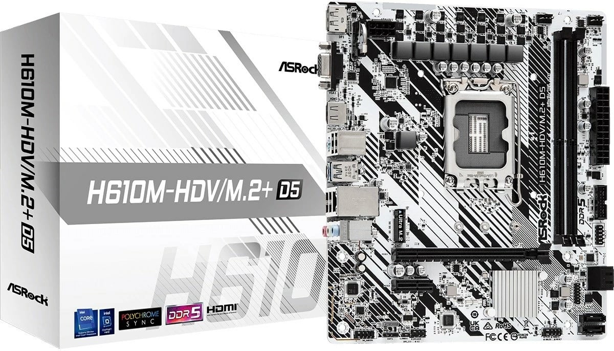 Pllakë amë Asrock H610M-HDV/M.2+ D5, LGA 1700, micro ATX