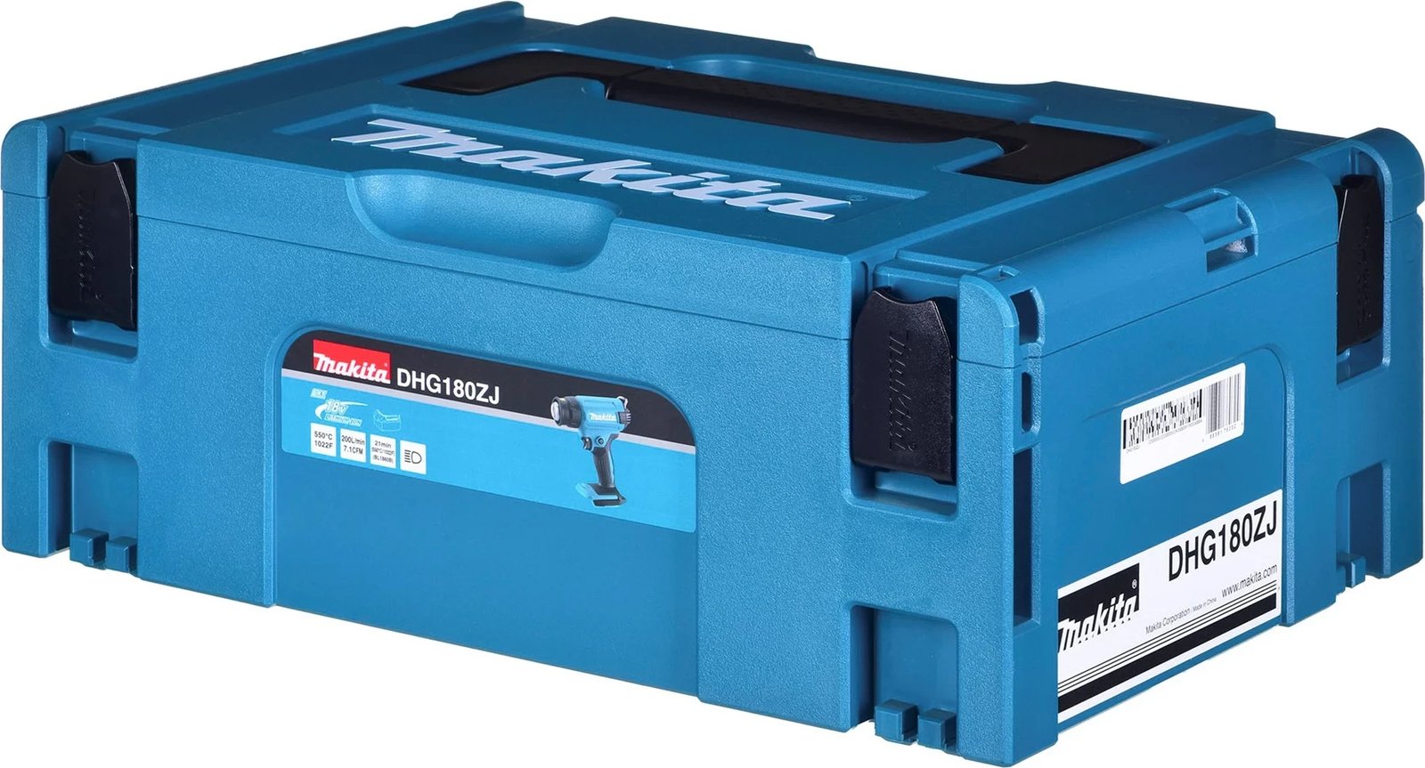 Pistoletë nxehtësie Makita DHG180ZJ, 18V, Blu