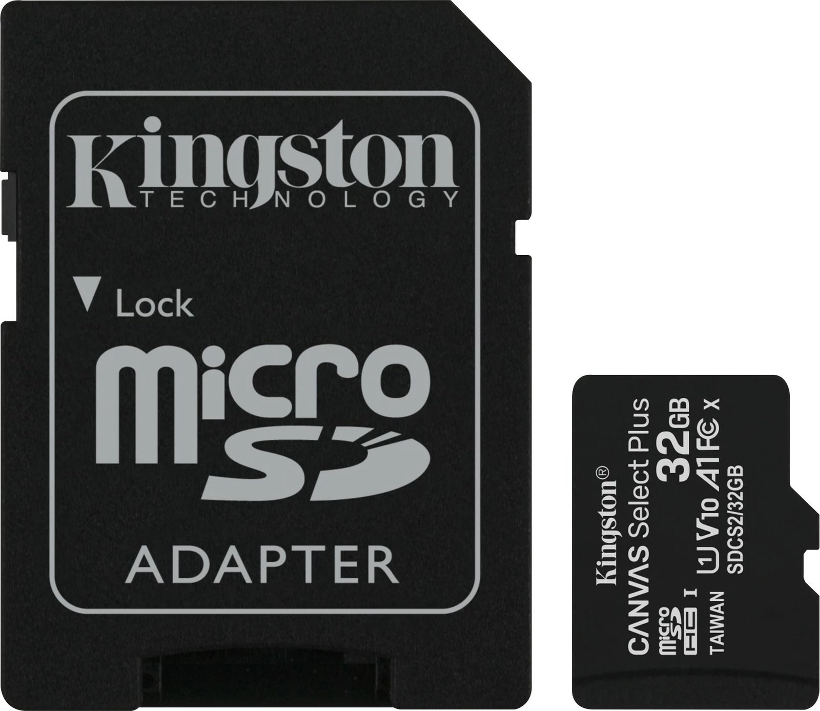 Kartelë memorie Kingston Canvas Select Plus 32GB, MicroSDHC, Class 10, UHS-I, 100 MB/s, e zezë