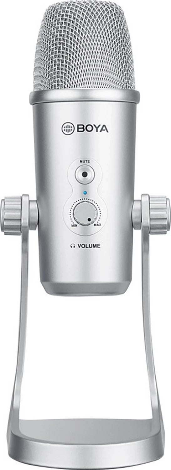 Mikrofon USB BOYA, për Type-C, iOS, pajisje USB, ngjyrë argjendi