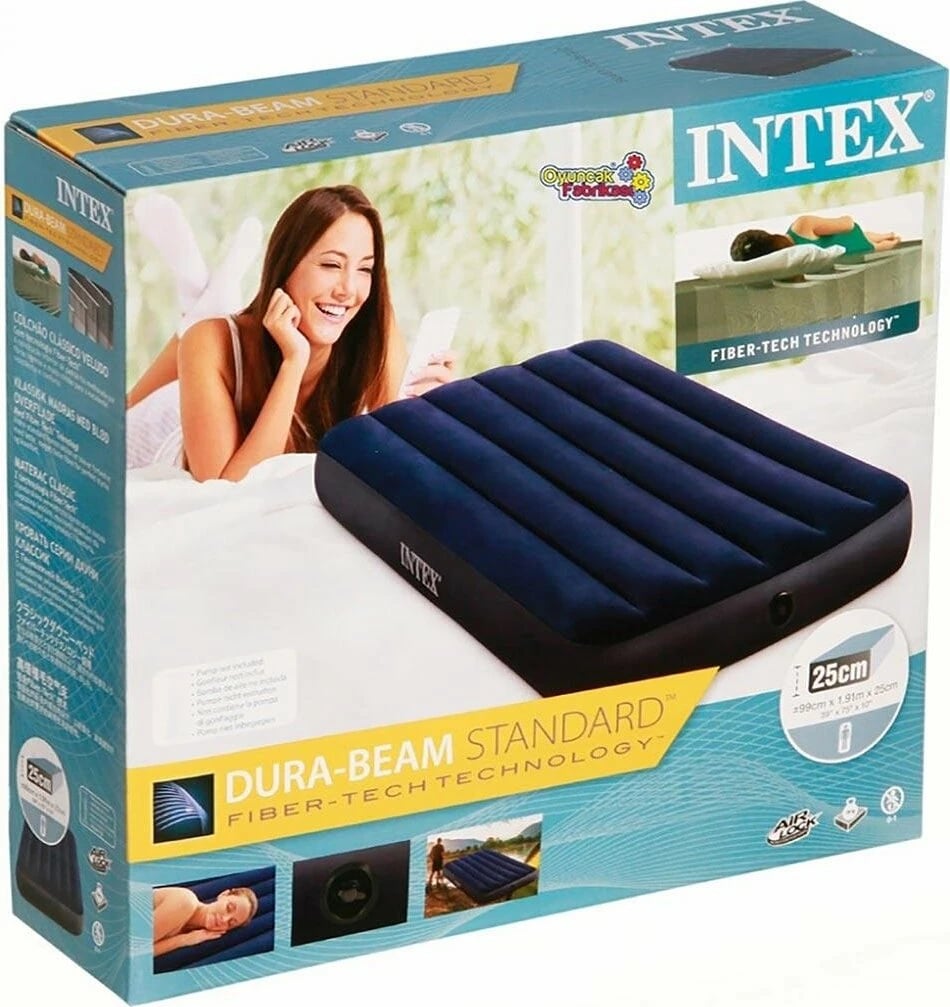 Shtrat fryrëse për femra Intex Dura Beam, blu