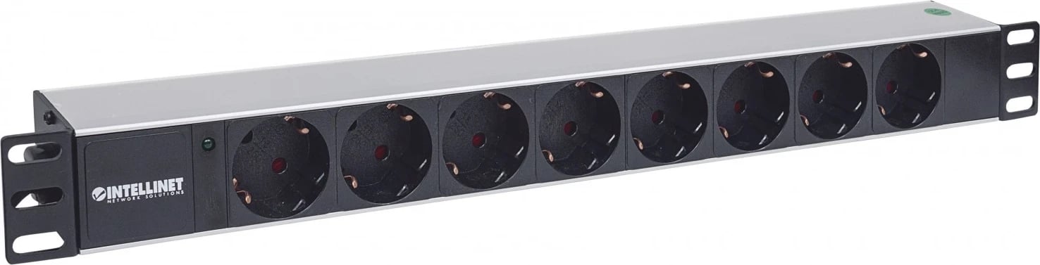 PDU Rack 1U Intellinet 714037, zi-argjëndtë