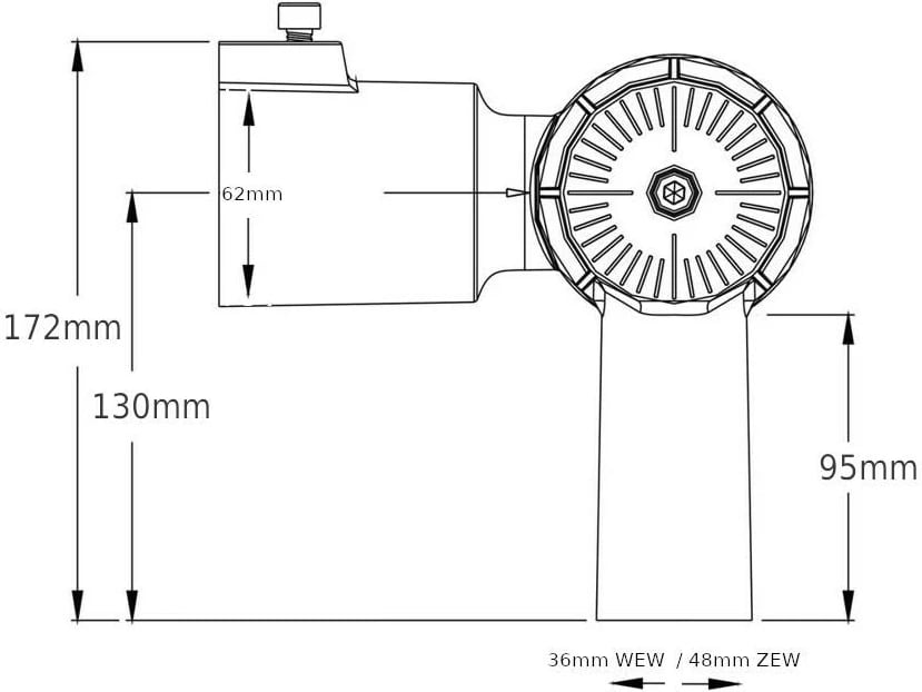 Adapter për llampa rrugore LED V-TAC VT-8019, alumin