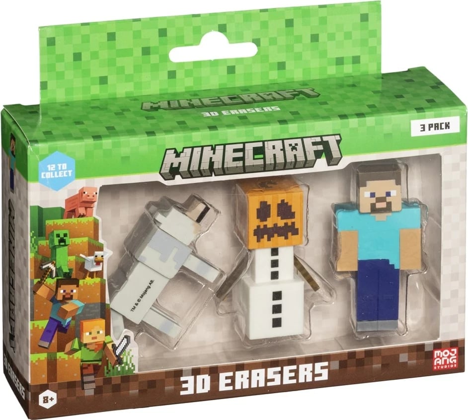 Gomë 3D Minecraft, P.M.I. Kids World, 3 copë