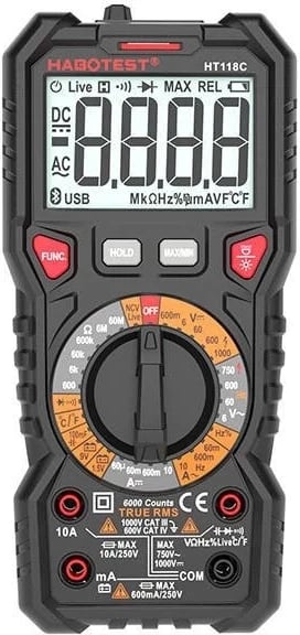 Multimetër digital  Habotest HT118C, LCD, e zezë