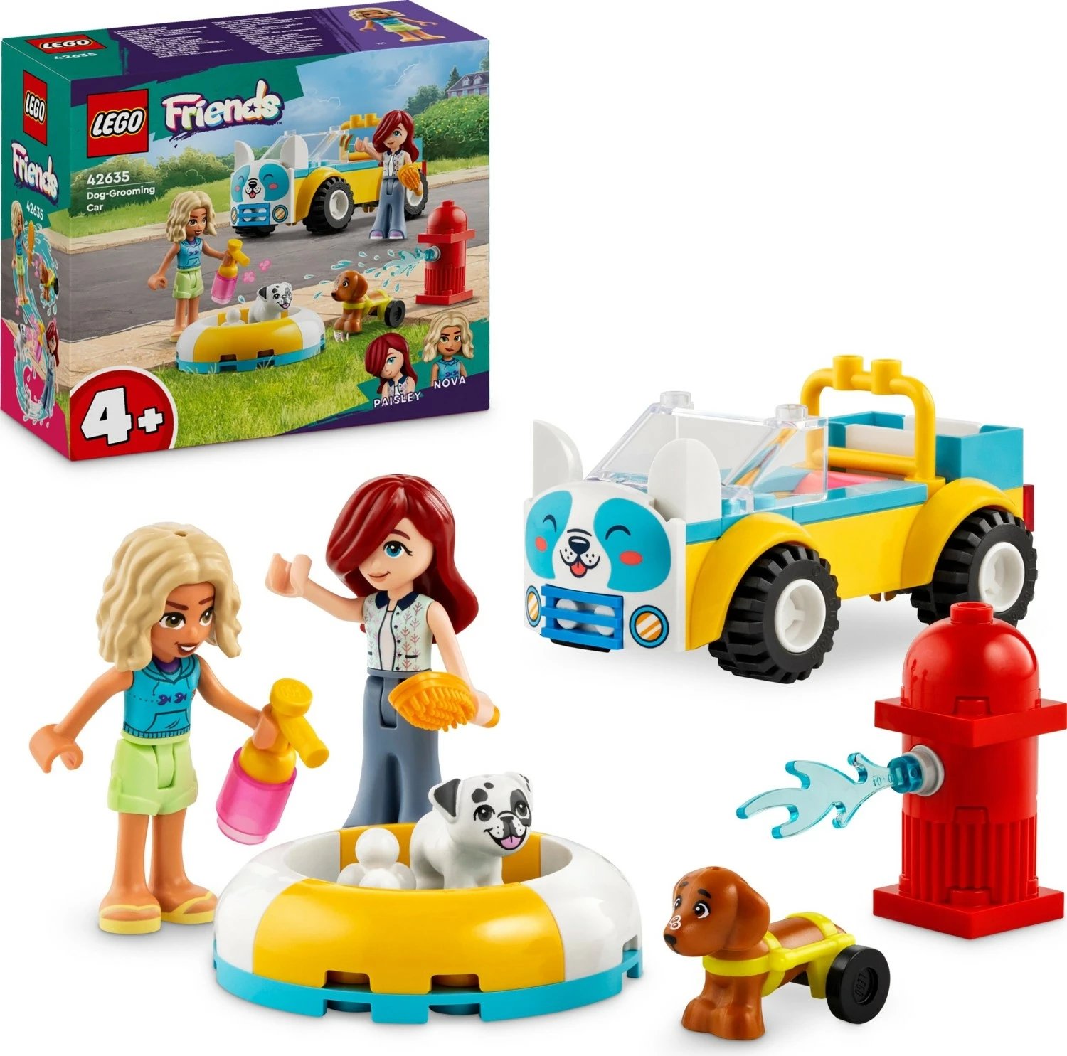 Lodra LEGO për fëmijë, Dog Grooming Cart 42635, 60 pjesë