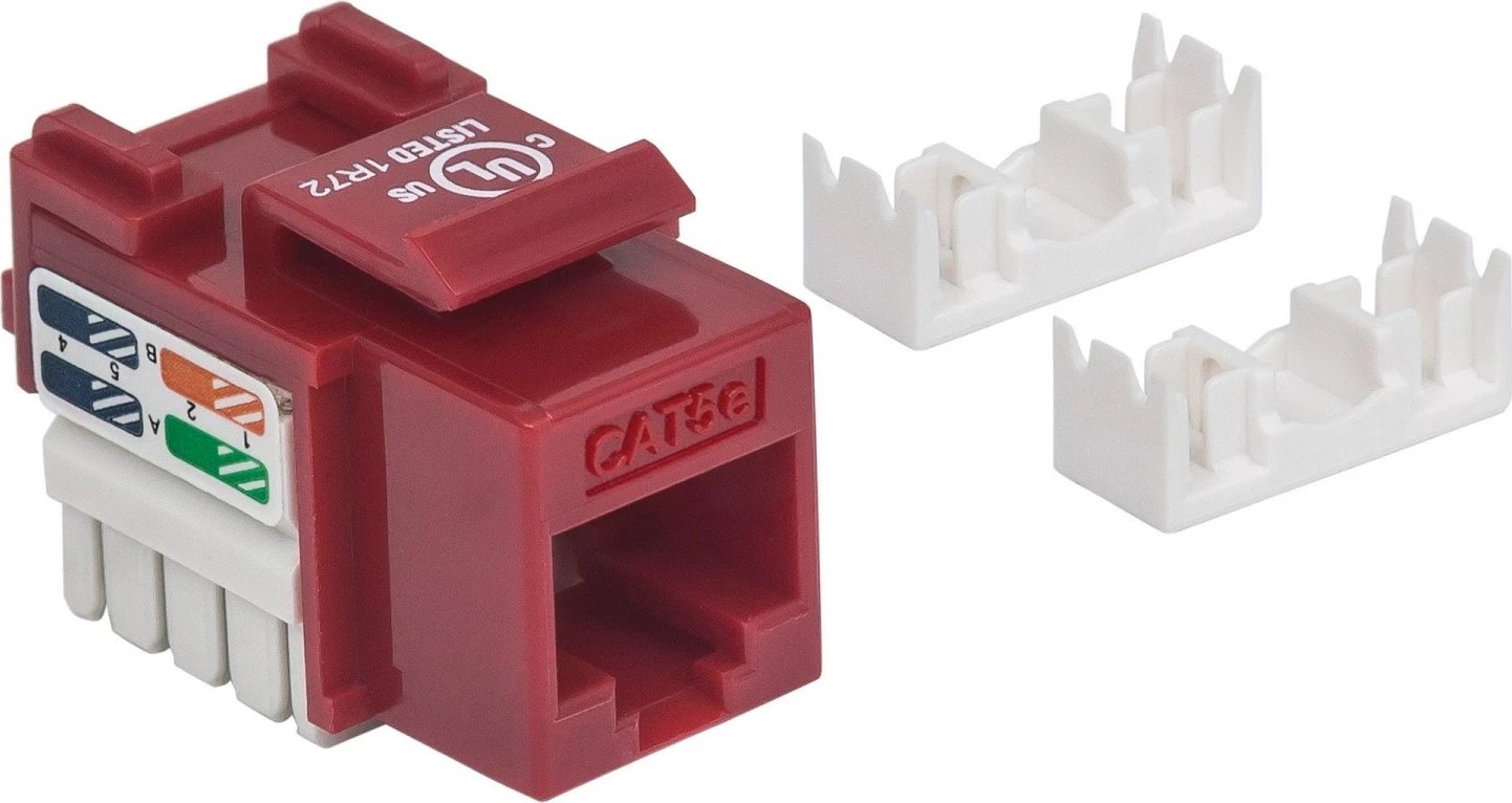 Modul Keystone Intellinet 210478, RJ45 UTP Cat5e, Punch-Down, i kuq