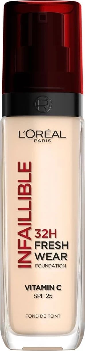 Krem pudër L'Oreal , Infaillible 010 , 32H Fresh Wear , SPF 25 + Vitamin C , 30 ml