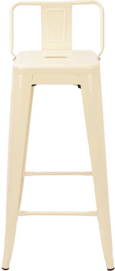 Stol metalik Nextdeco Loft, krem mat, H95xW43xD44cm